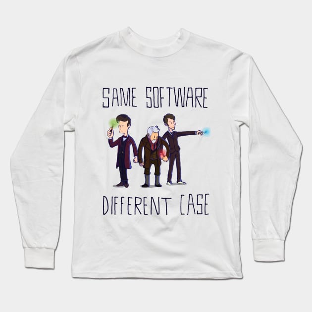 Same Software Different Case Long Sleeve T-Shirt by LorranNery